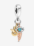 Pandora Moments Hamsa, All-seeing Eye & Feather Spirituality Dangle Charm