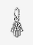 Pandora Moments Silver Beaded Protective Hamsa Hand Dangle Charm