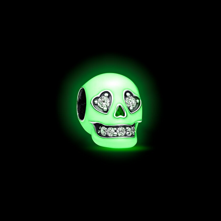 Pandora Moments Glow-In-The-dark Sparkling Skull Charm