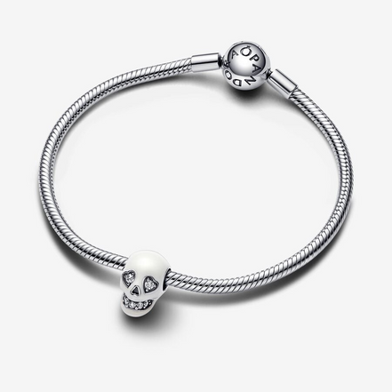 Pandora Moments Glow-In-The-dark Sparkling Skull Charm
