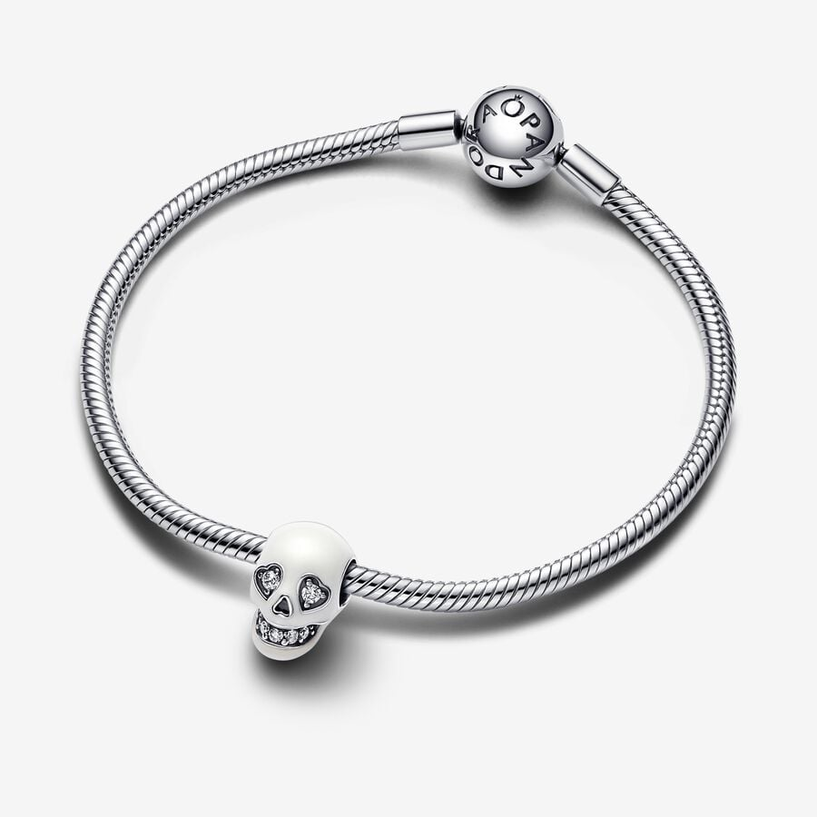 Pandora Moments Glow-In-The-dark Sparkling Skull Charm