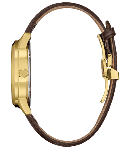 Citizen Classic Rolan Black Dial Brown Leather Strap Watch