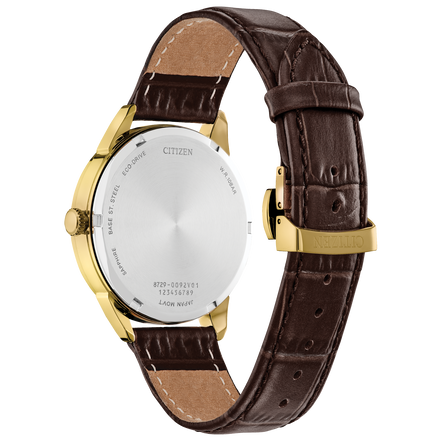 Citizen Men's Classic Rolan Black Dial Brown Leather Strap Watch