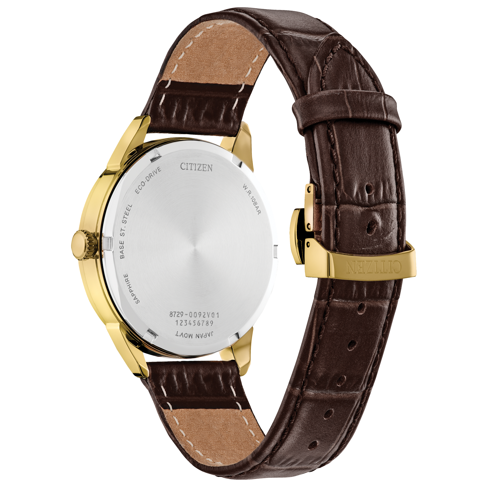 Citizen Men's Classic Rolan Black Dial Brown Leather Strap Watch