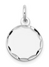 Engravable14K White Gold 0.13 Gauge Disc Charm