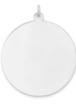 Engravable Sterling Silver  Rhodium Plated Disc