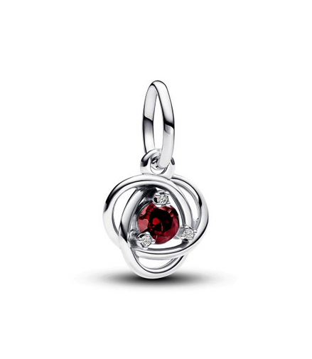 Pandora Moments January Red Eternity Circle Dangle Charm