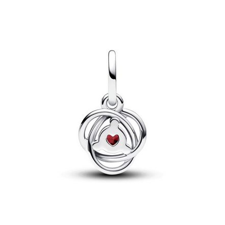Pandora Moments January Red Eternity Circle Dangle Charm