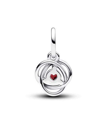 Pandora Moments January Red Eternity Circle Dangle Charm