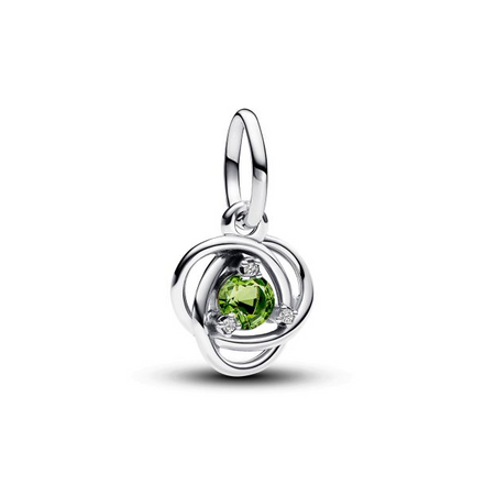 Pandora Moments August Spring Green Eternity Circle Dangle Charm