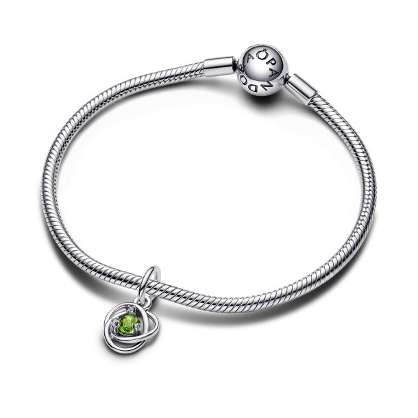 Pandora Moments August Spring Green Eternity Circle Dangle Charm