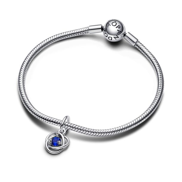 Pandora Moments September Blue Eternity Circle Dangle Charm
