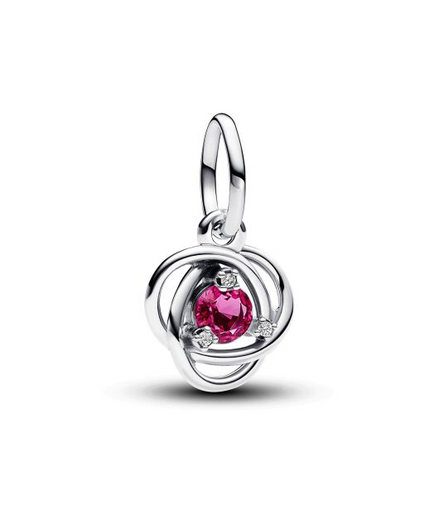 Pandora Moments October Pink Eternity Circle Dangle Charm