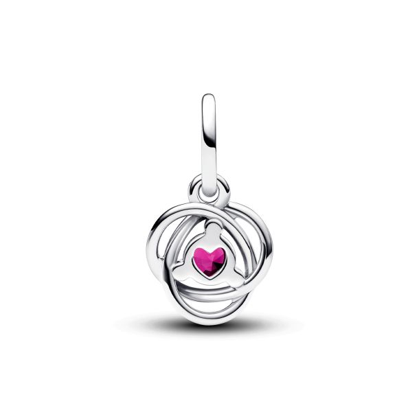 Pandora Moments October Pink Eternity Circle Dangle Charm