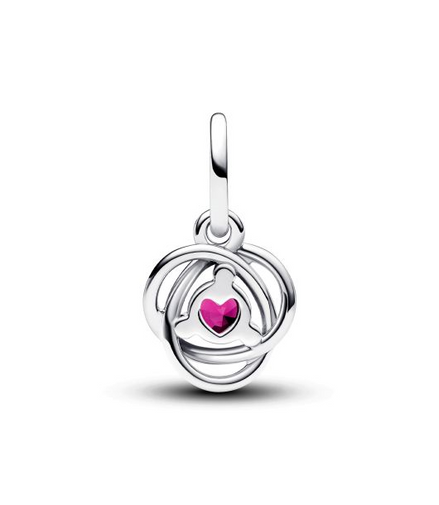 Pandora Moments October Pink Eternity Circle Dangle Charm