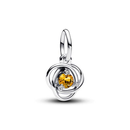 Pandora Moments November Honey Eternity Circle Dangle Charm