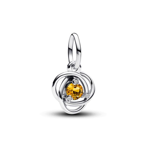 Pandora Moments November Honey Eternity Circle Dangle Charm