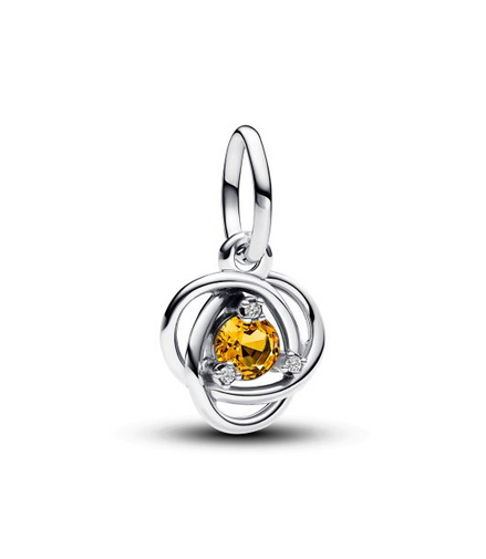 Pandora Moments November Honey Eternity Circle Dangle Charm