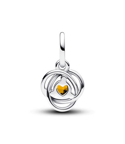 Pandora Moments November Honey Eternity Circle Dangle Charm
