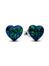 Pandora Moments Opalescent Green Heart Stud Earrings