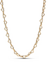 Pandora Essence Linked Hearts Gold-Plated Collier Necklace 45 cm