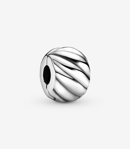 Pandora Moments Polished Feathered Clip Charm