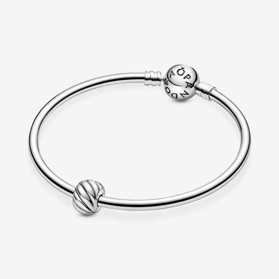 Pandora Moments Polished Feathered Clip Charm