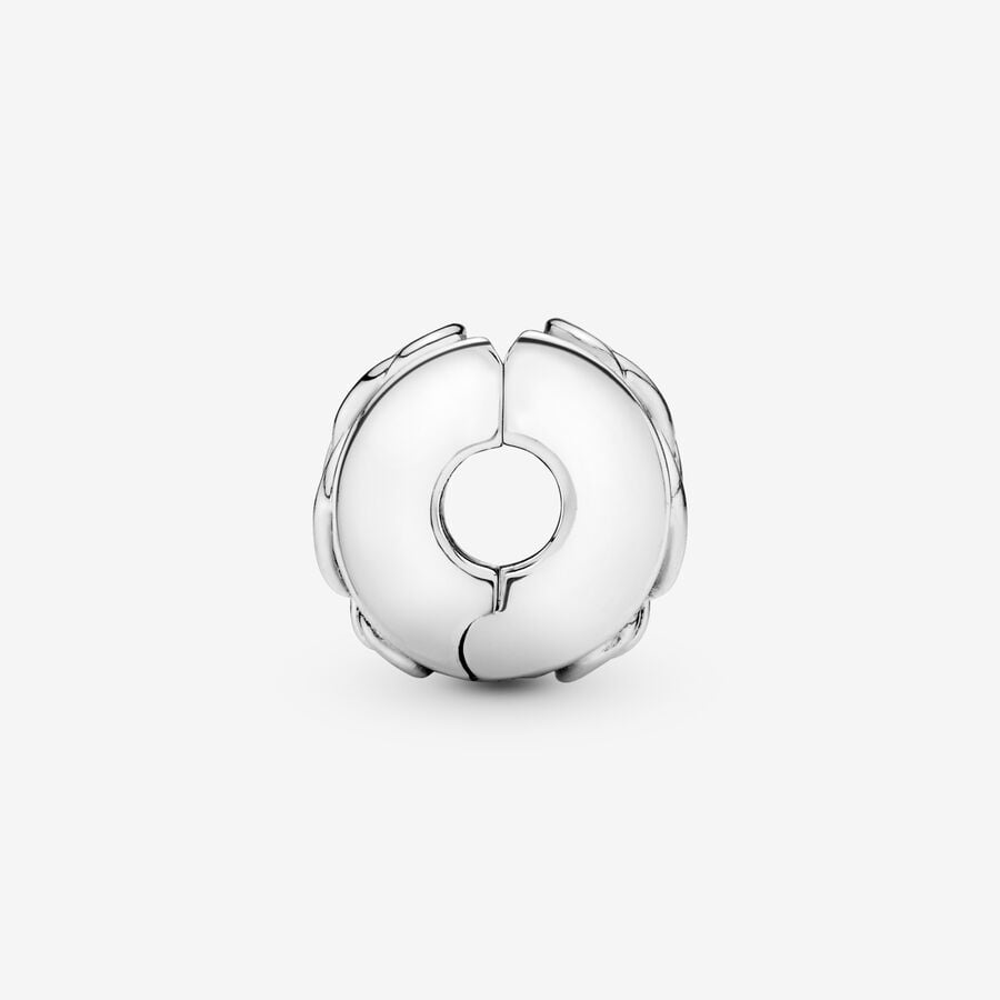 Pandora Moments Silver Knotted Hearts Clip Charm
