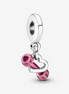 Pandora Moments Silver Dumbbell & Heart Dangle Charm