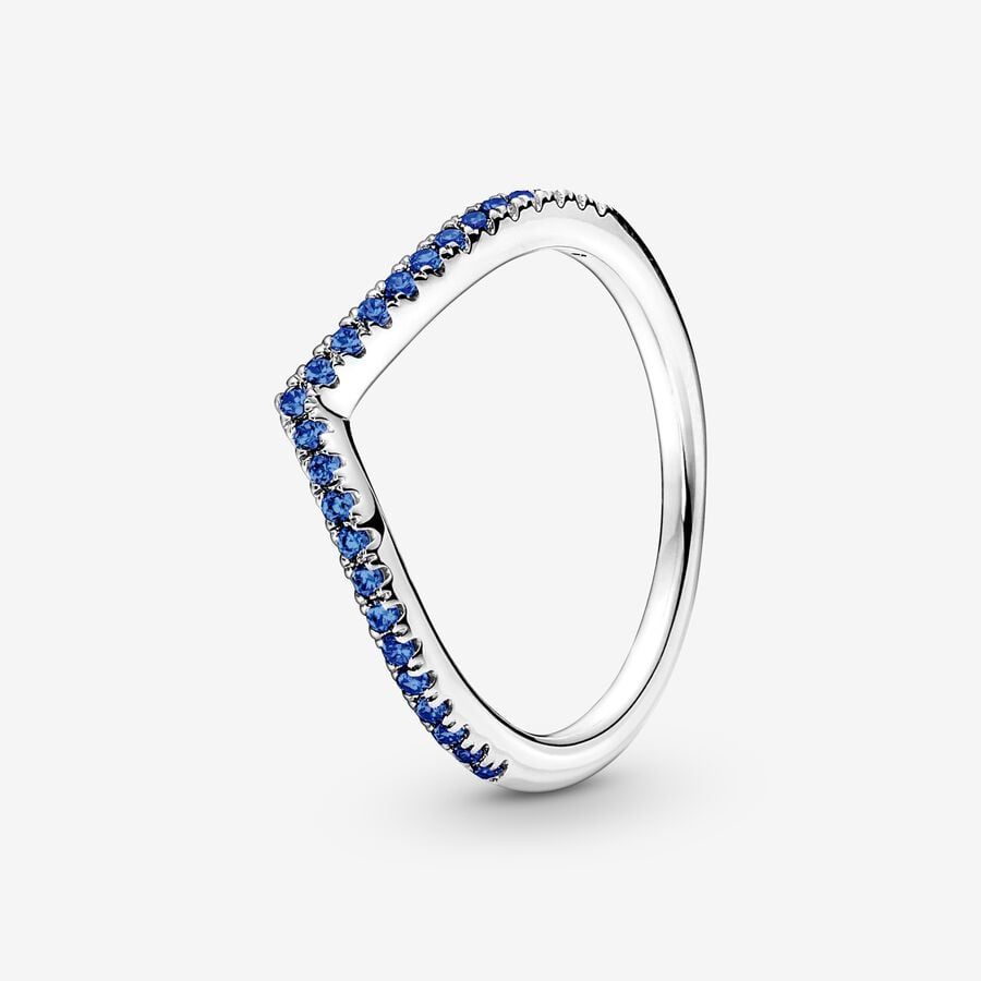 Pandora Timeless Wish Sparkling Blue Ring Size 6