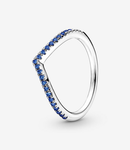 Pandora Timeless Wish Sparkling Blue Ring Size 6