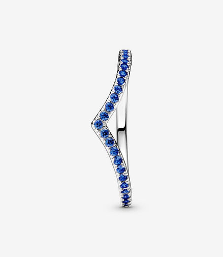 Pandora Timeless Wish Sparkling Blue Ring Size 6