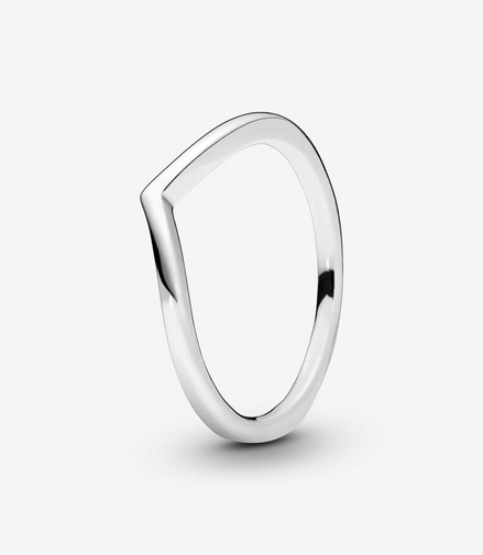 Pandora Timeless Silver Polished Wishbone Ring Size 7