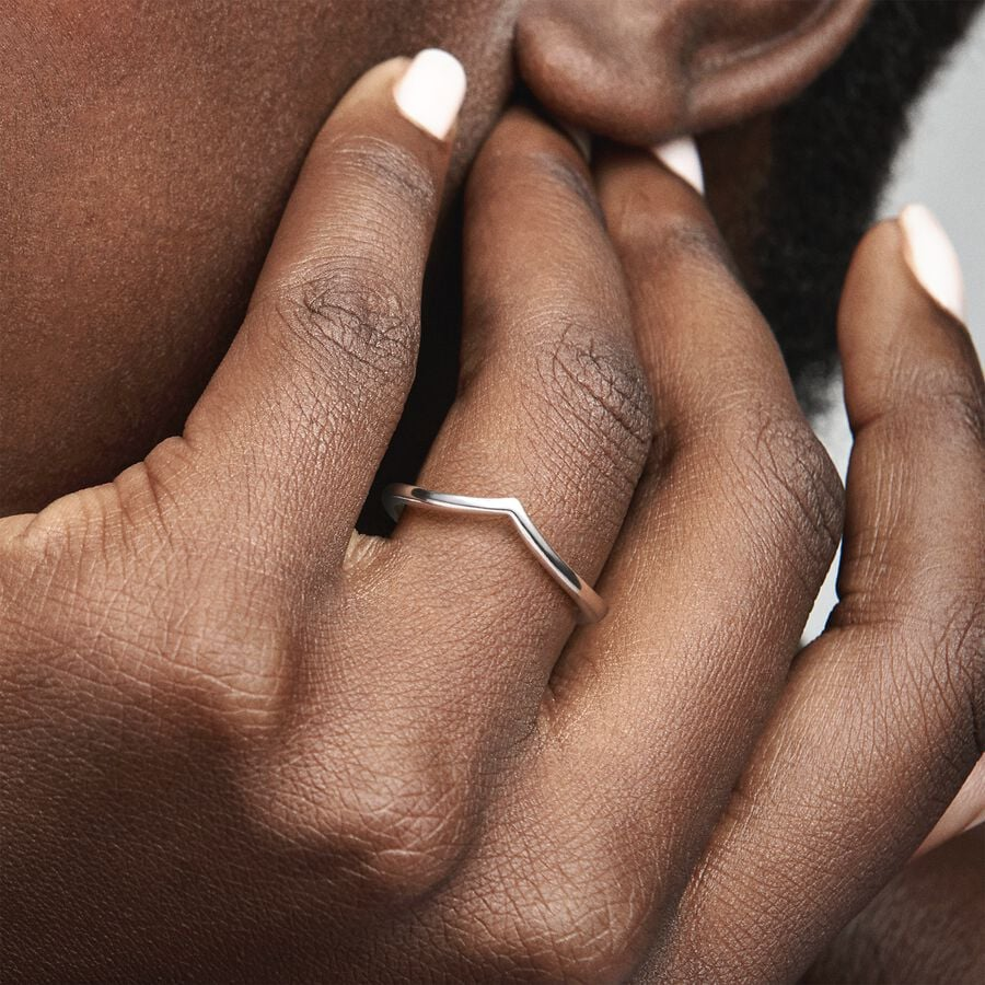 Pandora Timeless Polished Wishbone Ring Size 8.5