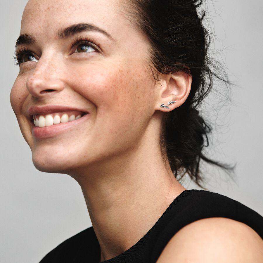 Pandora Moments Love Mom Stud Earrings