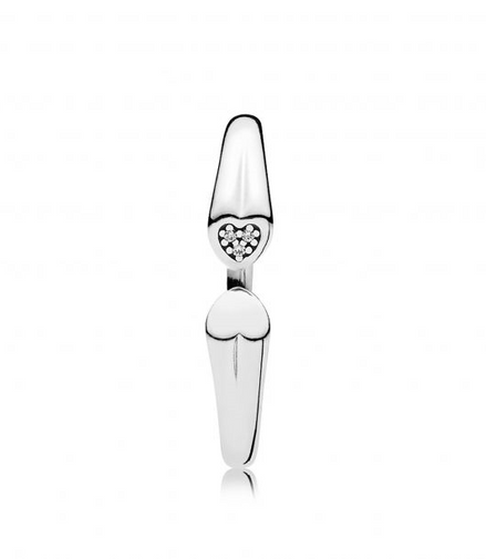 Pandora Open Two Hearts Ring Size 7
