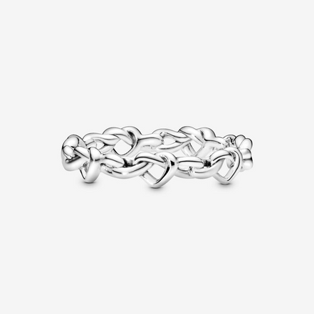 Pandora Moments Knotted Hearts Ring Size 7