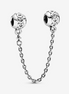 Pandora Moments Silver Band Of Hearts Chain Safety Chain