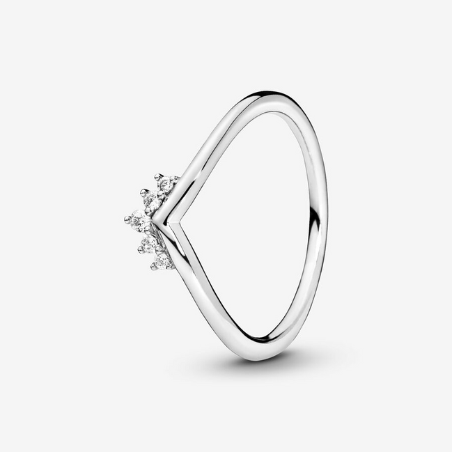 Pandora Moments Tiara Wishbone Ring Size 6