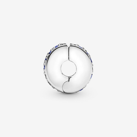 Pandora Moments Blue Pavé Clip Charm