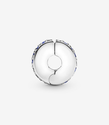 Pandora Moments Blue Pavé Clip Charm