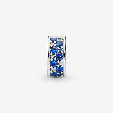 Pandora Moments Blue Pavé Clip Charm