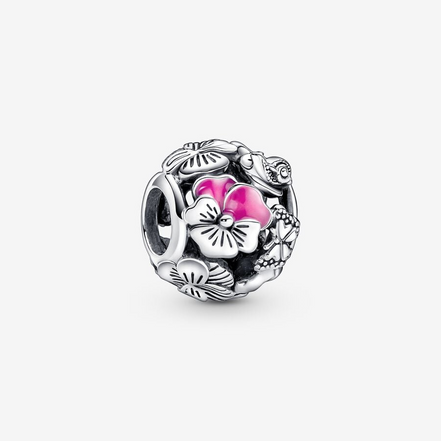 Pandora Moments Pansy Flower Friends Charm