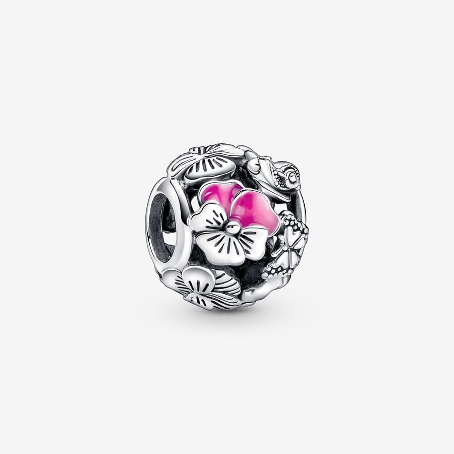 Pandora Moments Pansy Flower Friends Charm