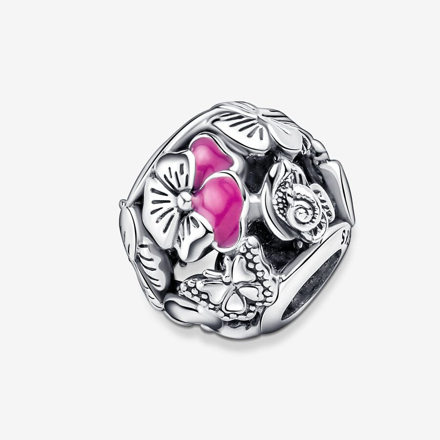 Pandora Moments Pansy Flower Friends Charm