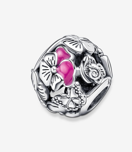 Pandora Moments Pansy Flower Friends Charm