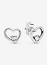 Pandora Moments Asymmetrical Heart Stud Earrings