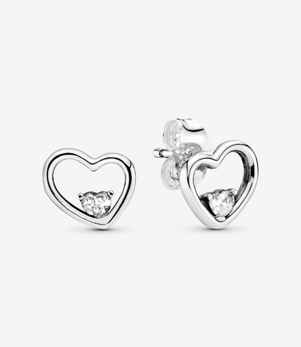 Pandora Moments Asymmetrical Heart Stud Earrings