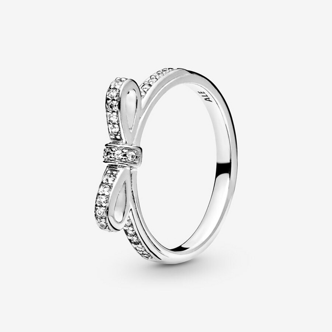 Pandora Timeless Sparkling Classic Bow Ring Size 8.5