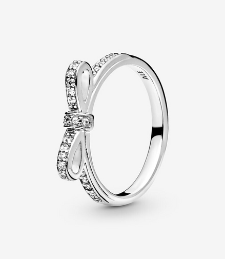 Pandora Timeless Sparkling Bow Ring Size 7.5
